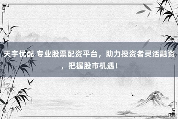 天宇优配 专业股票配资平台，助力投资者灵活融资，把握股市机遇！