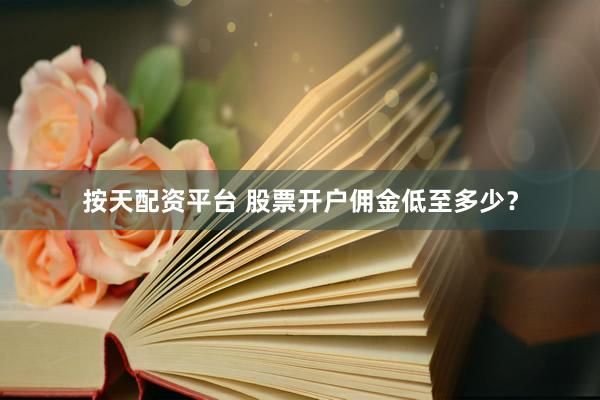 按天配资平台 股票开户佣金低至多少？