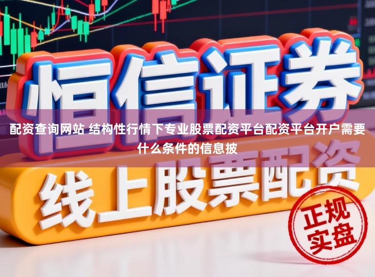 配资查询网站 结构性行情下专业股票配资平台配资平台开户需要什么条件的信息披